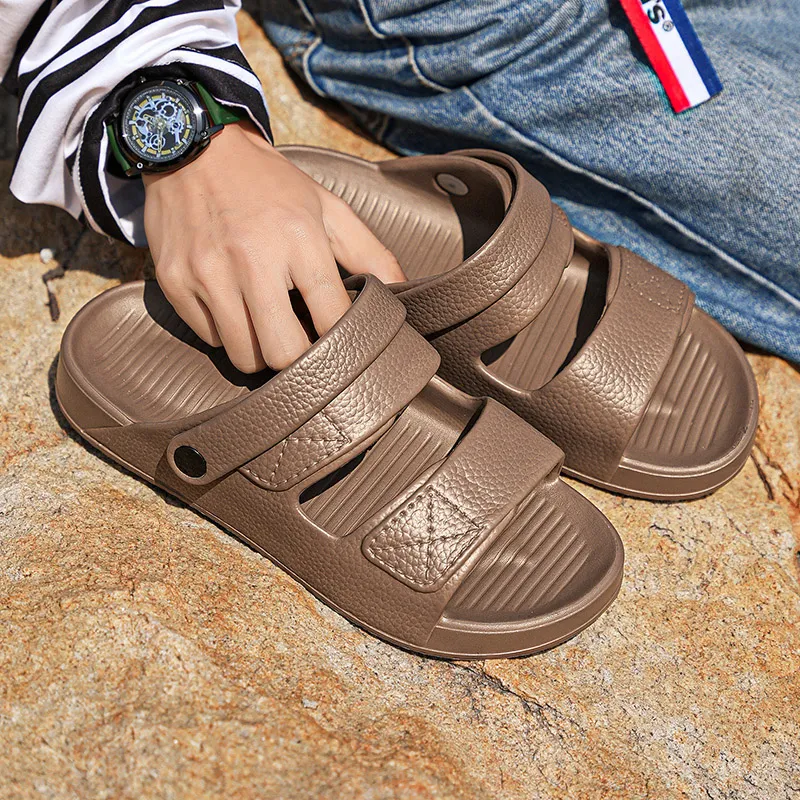 Yalu Slide Slippers Men Black, White, Camel-56