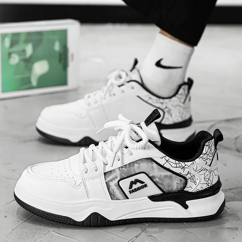 Yalu Fashion Trend Non slip Lightweight Low Top Skateboard Shoes Men's-12