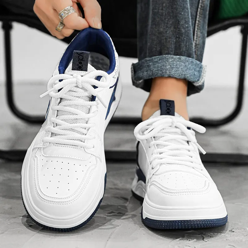 Yalu Fashion Trend Non slip Lightweight Low Top Skateboard Shoes Men's-6