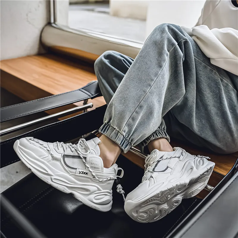 Yalu Anti Slip Wear Resistant Low Top Chunky Sneakers Men's-2