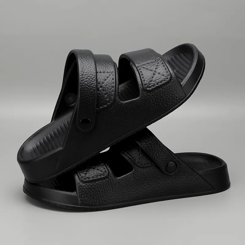 Yalu Slide Slippers Men Black, White, Camel-5