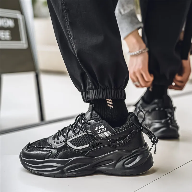Yalu Anti Slip Wear Resistant Low Top Chunky Sneakers Men's-9