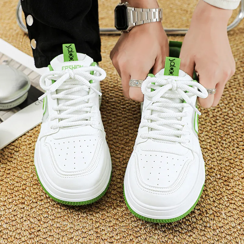 Yalu Fashion Trend Non slip Lightweight Low Top Skateboard Shoes Men's-2
