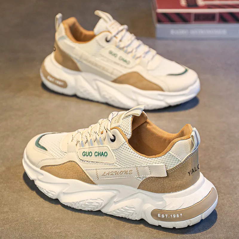 Yalu Abrasion Resistant Breathable Low Top Chunky Sneakers Men's-7