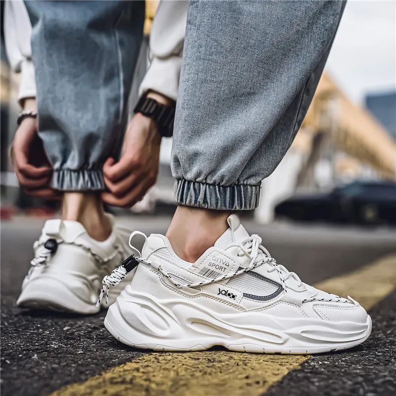 Yalu Anti Slip Wear Resistant Low Top Chunky Sneakers Men's-4