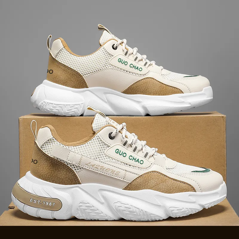 Yalu Abrasion Resistant Breathable Low Top Chunky Sneakers Men's-8