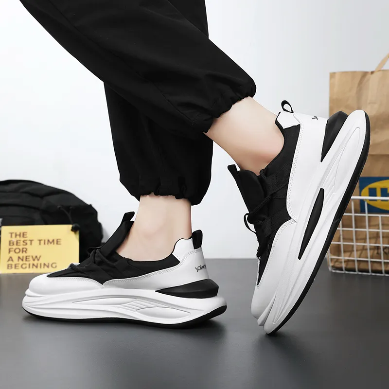 Yalu Abrasion Resistant Height Increasing Low Top Chunky Sneakers Men's-2
