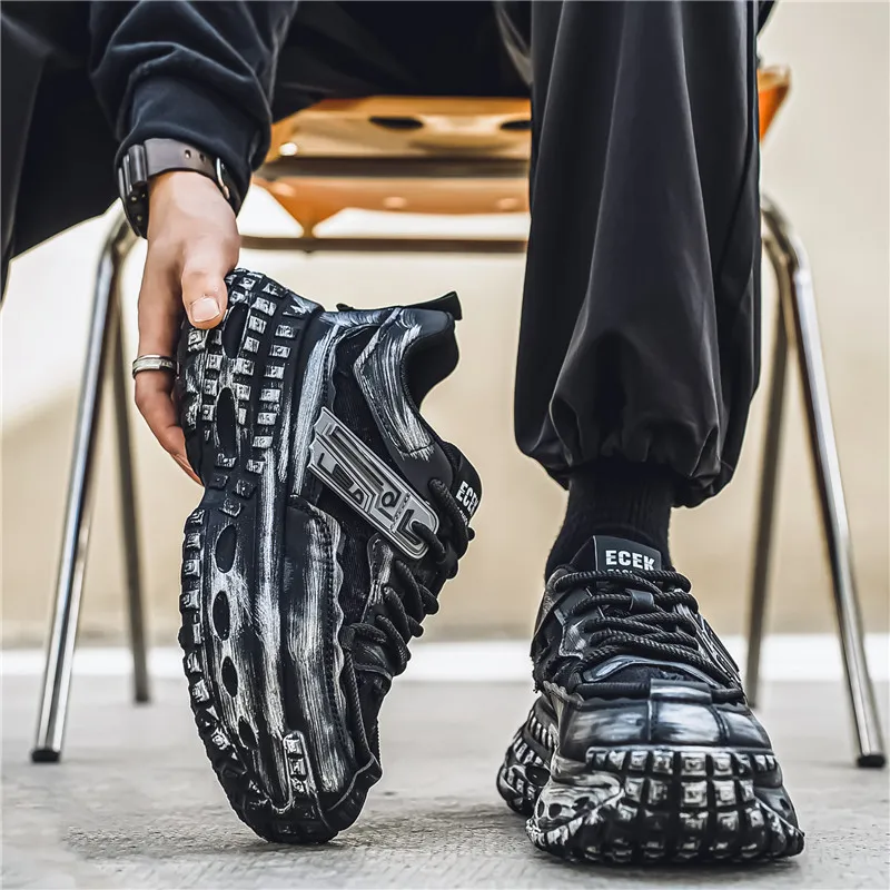 Yalu Breathable Lightweight Height Increasing Low Top Chunky Sneakers Men's-6