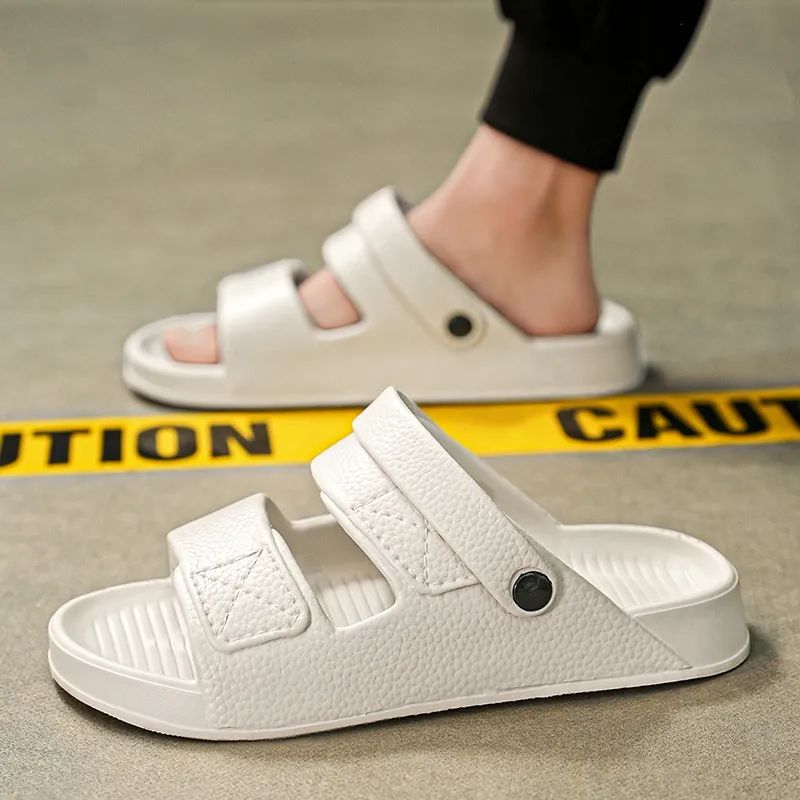 Yalu Slide Slippers Men Black, White, Camel-43