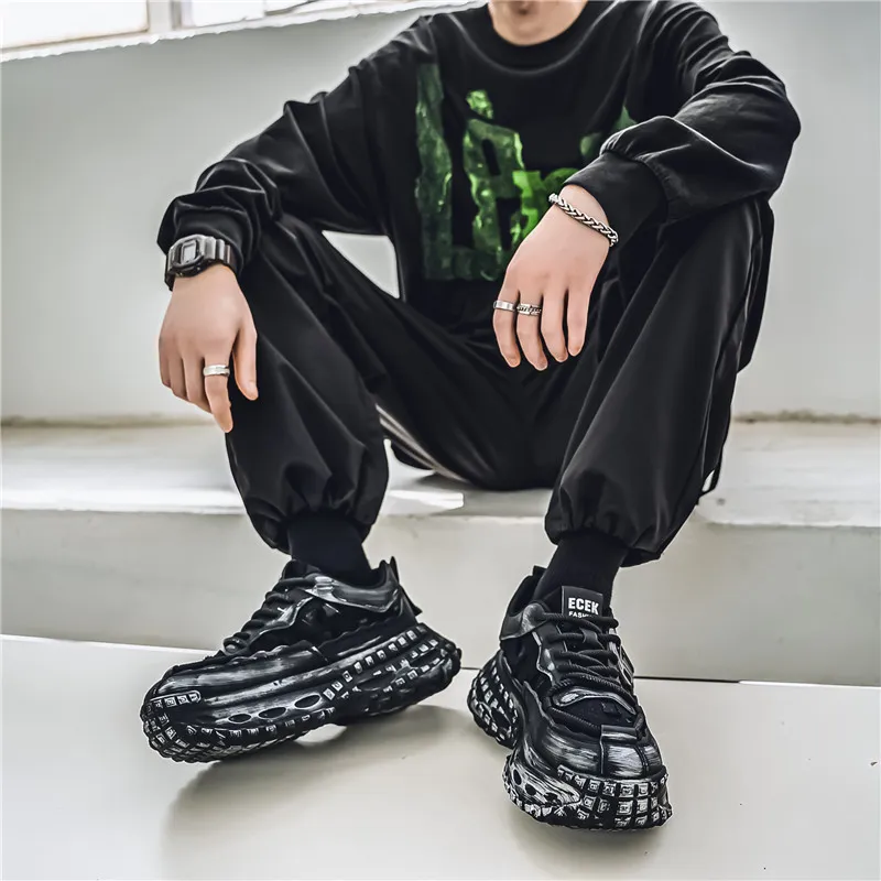 Yalu Breathable Lightweight Height Increasing Low Top Chunky Sneakers Men's-11