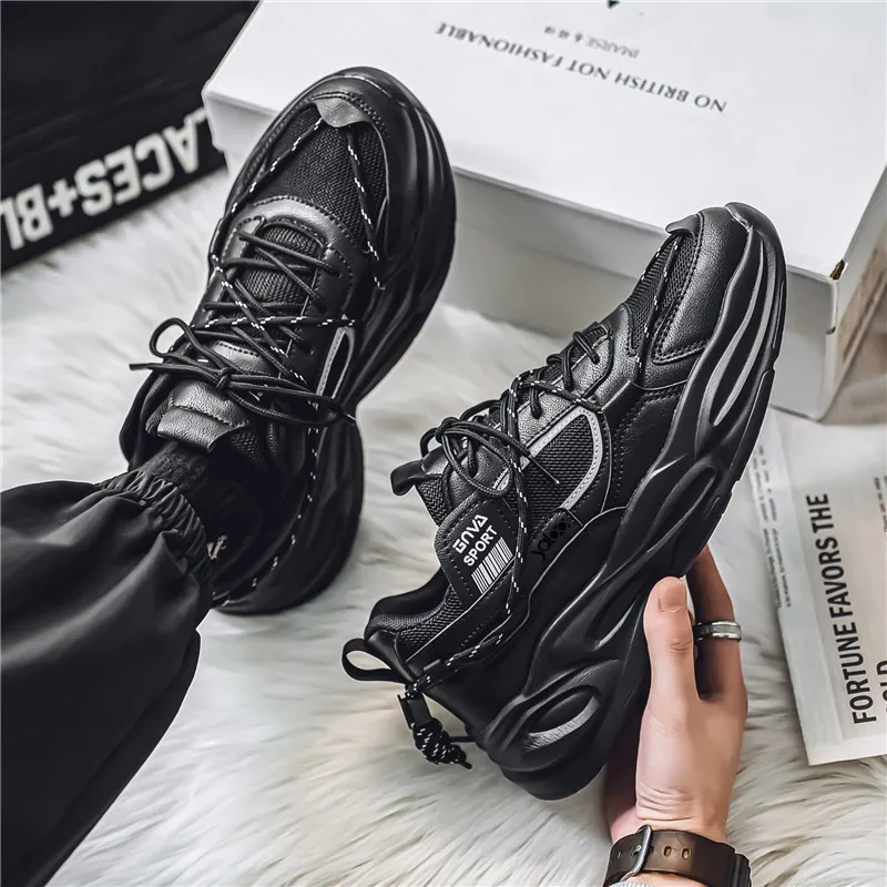 Yalu Anti Slip Wear Resistant Low Top Chunky Sneakers Men's-6