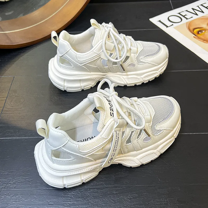 Yalu Breathable And Lightweight Low Top Chunky Sneakers Women's-5