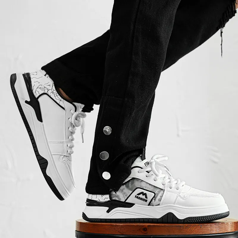 Yalu Fashion Trend Non slip Lightweight Low Top Skateboard Shoes Men's-13