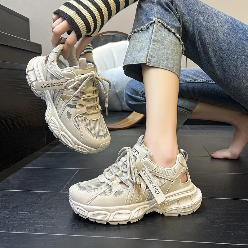 Yalu Breathable And Lightweight Low Top Chunky Sneakers Women's-7