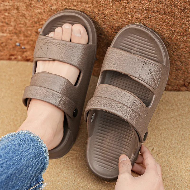 Yalu Slide Slippers Men Black, White, Camel-58