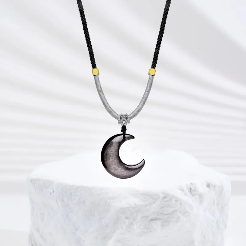 VOCK Obsidian Jade Necklaces Unisex-4