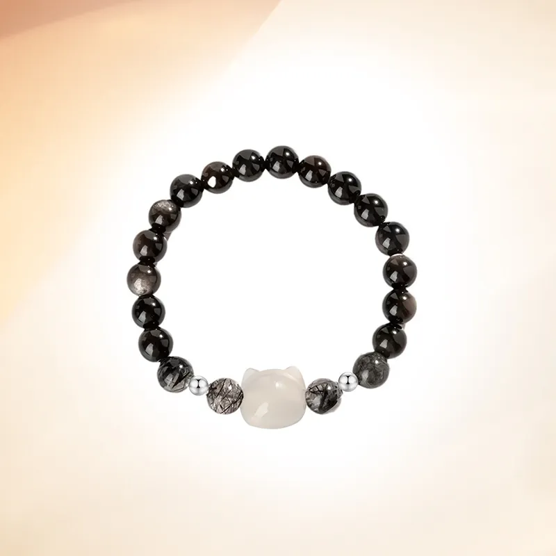 VOCK Obsidian Jade Bracelets Unisex-4