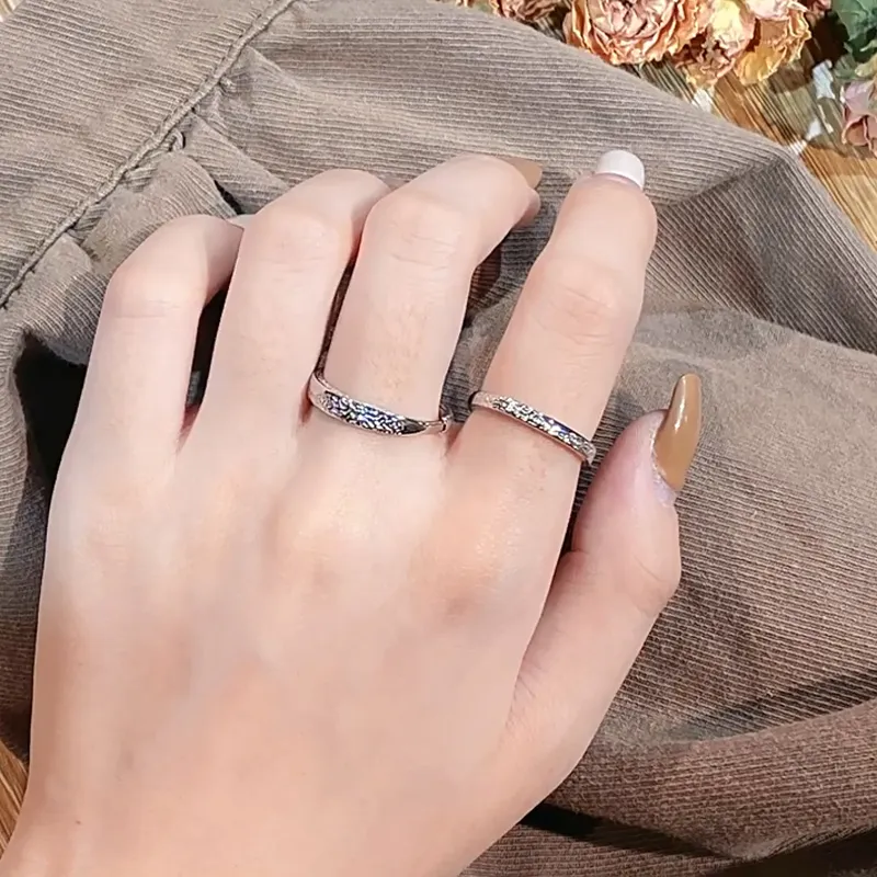 VOCK Sterling Silver Rings Unisex-6