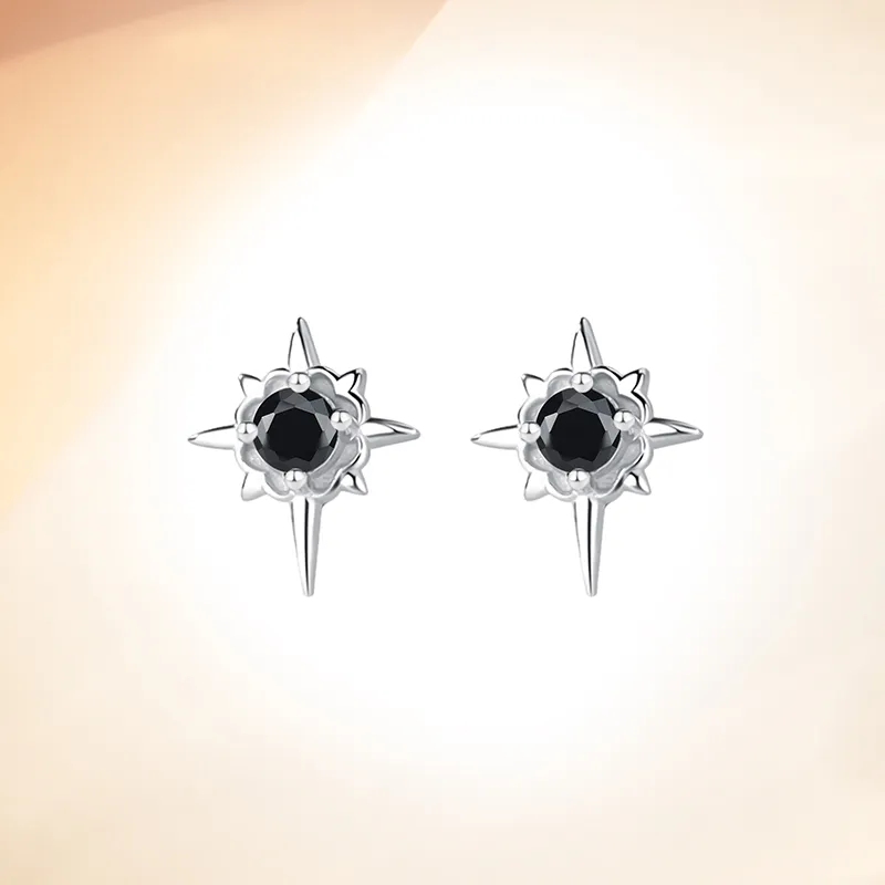 VOCK S999 Fine Silver Stud Earrings Women's-2