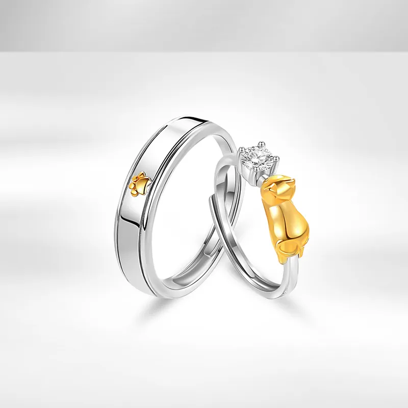 VOCK S999 Fine Silver Hand Accessory Ring Unisex-4
