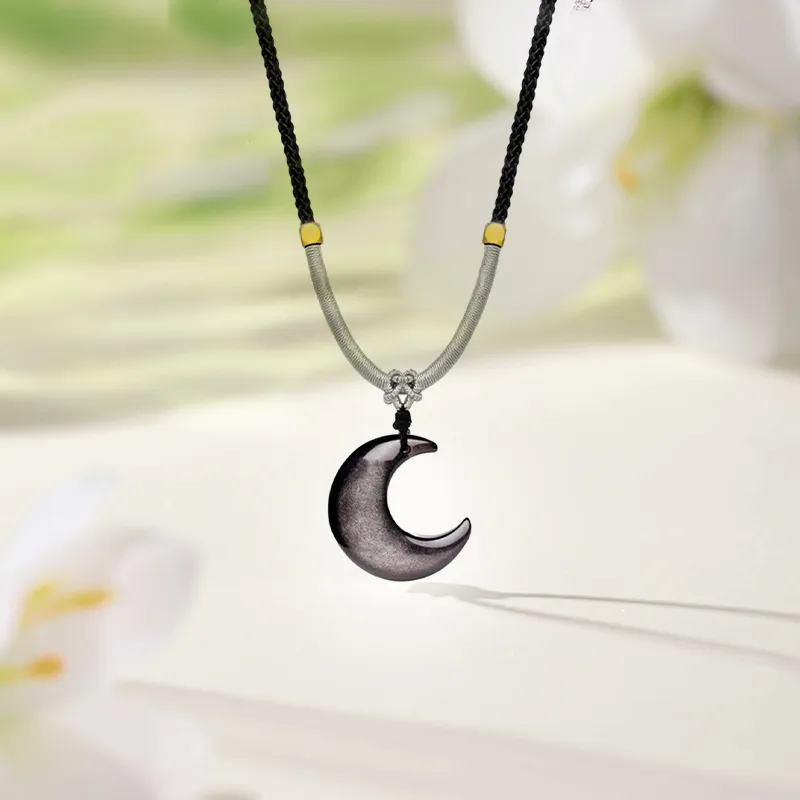 VOCK Obsidian Jade Necklaces Unisex-1