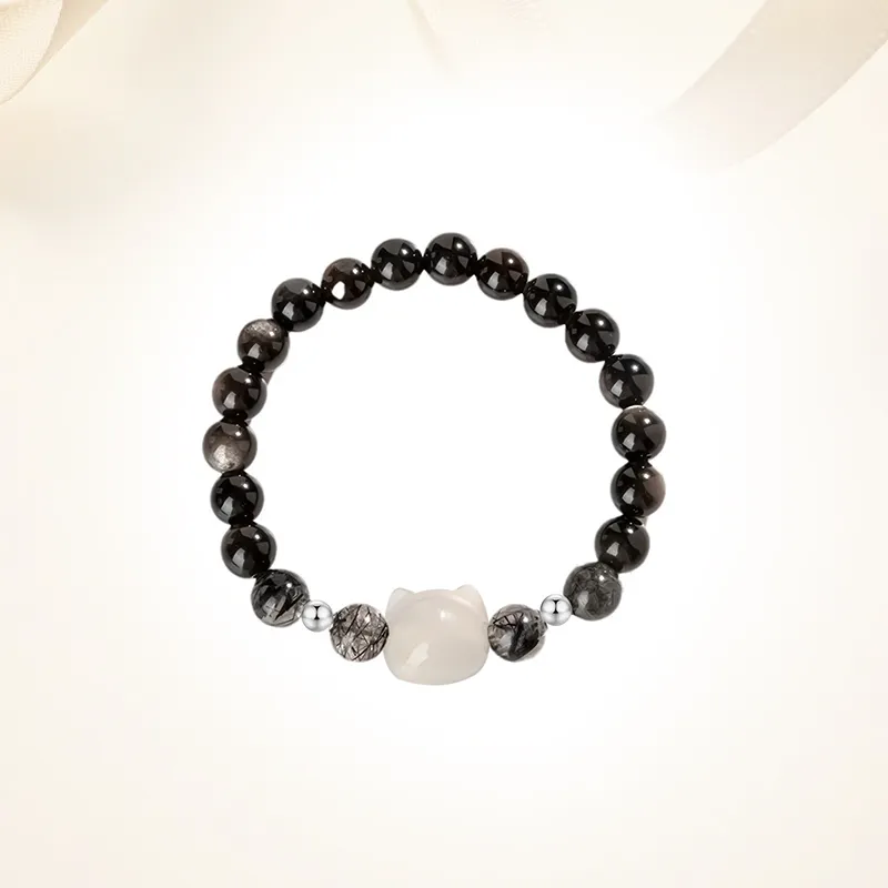 VOCK Obsidian Jade Bracelets Unisex-5