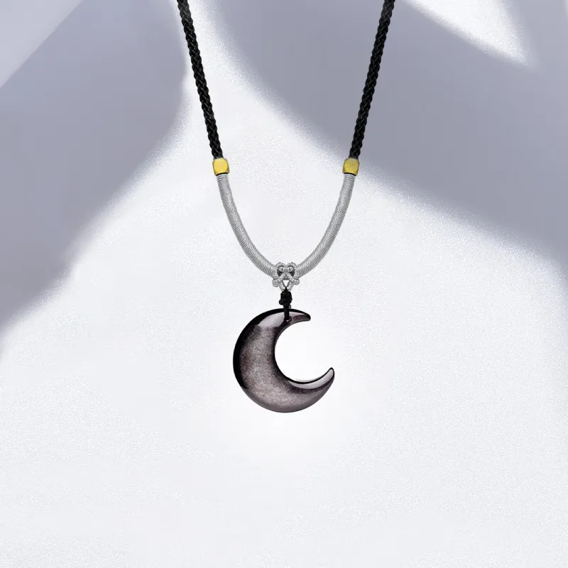VOCK Obsidian Jade Necklaces Unisex-3
