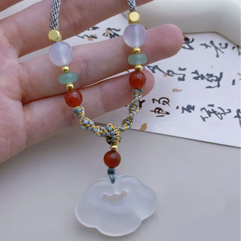 VOCK Jade Necklaces Women's-3