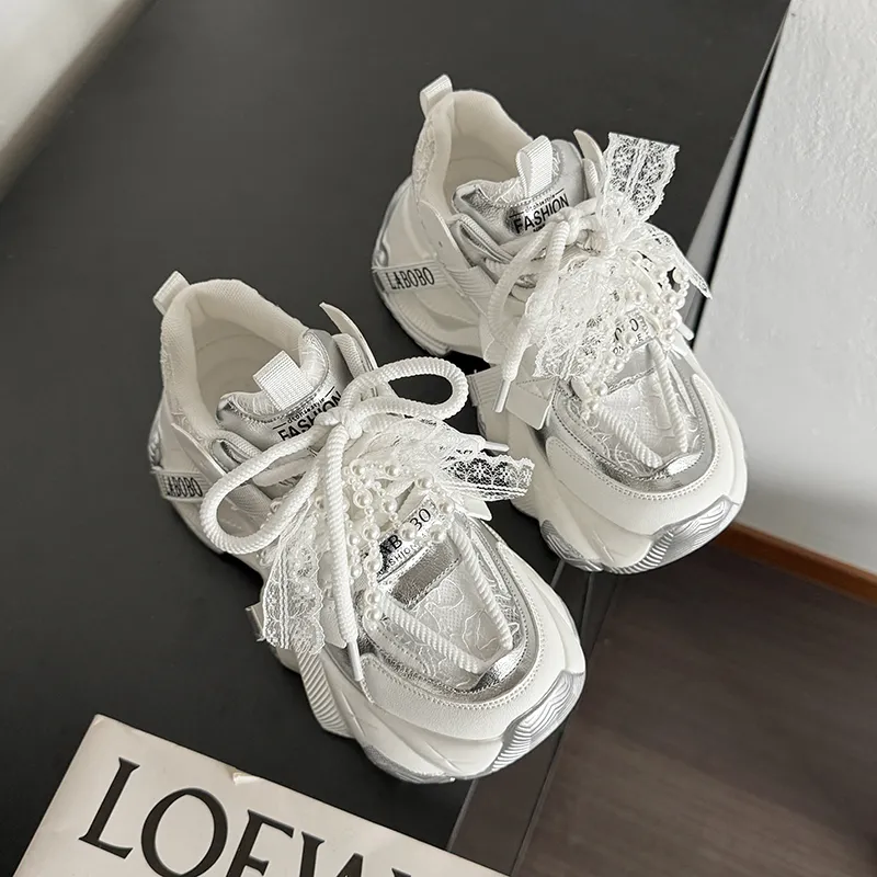 IHBOZ Anti Slip Wear Resistant Low Top Chunky Sneakers Women's-10
