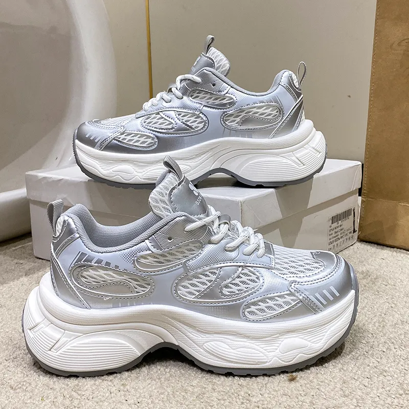 IHBOZ Slip Resistant, Abrasion Resistant, Breathable, Lightweight Low Top Chunky Sneakers Women's-10