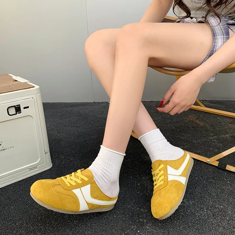 IHBOZ Rubber Sole Leather Patchwork Odor Resistant Abrasion Resistant Slip Resistant Closed Toe Slippers Women's-13