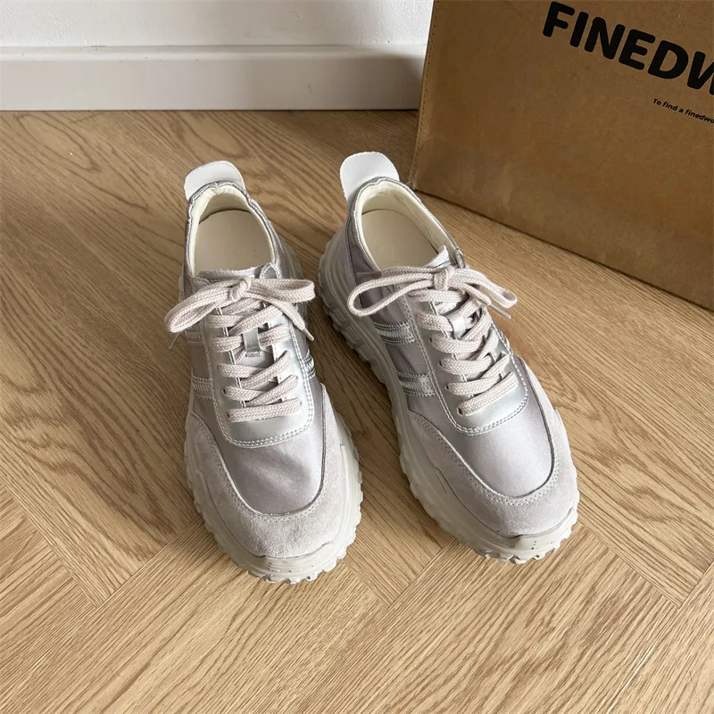 IHBOZ Slip Resistant, Abrasion Resistant, Breathable, Height Increasing, Lightweight Low Top Casual Shoes Women's-5