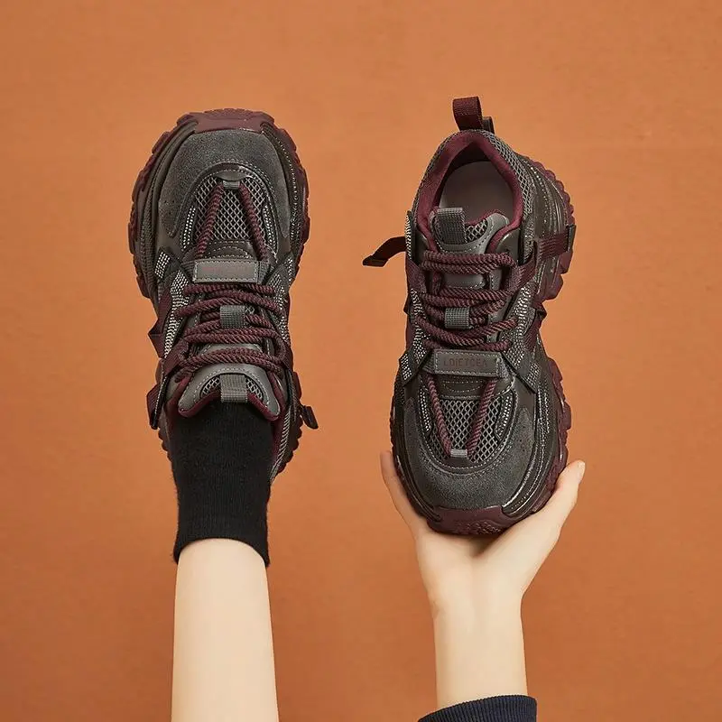 IHBOZ Slip Resistant, Abrasion Resistant, Breathable, Lightweight Low Top Chunky Sneakers Women's-11