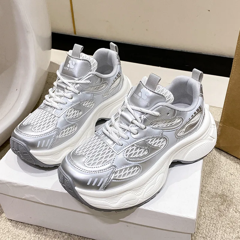 IHBOZ Slip Resistant, Abrasion Resistant, Breathable, Lightweight Low Top Chunky Sneakers Women's-8