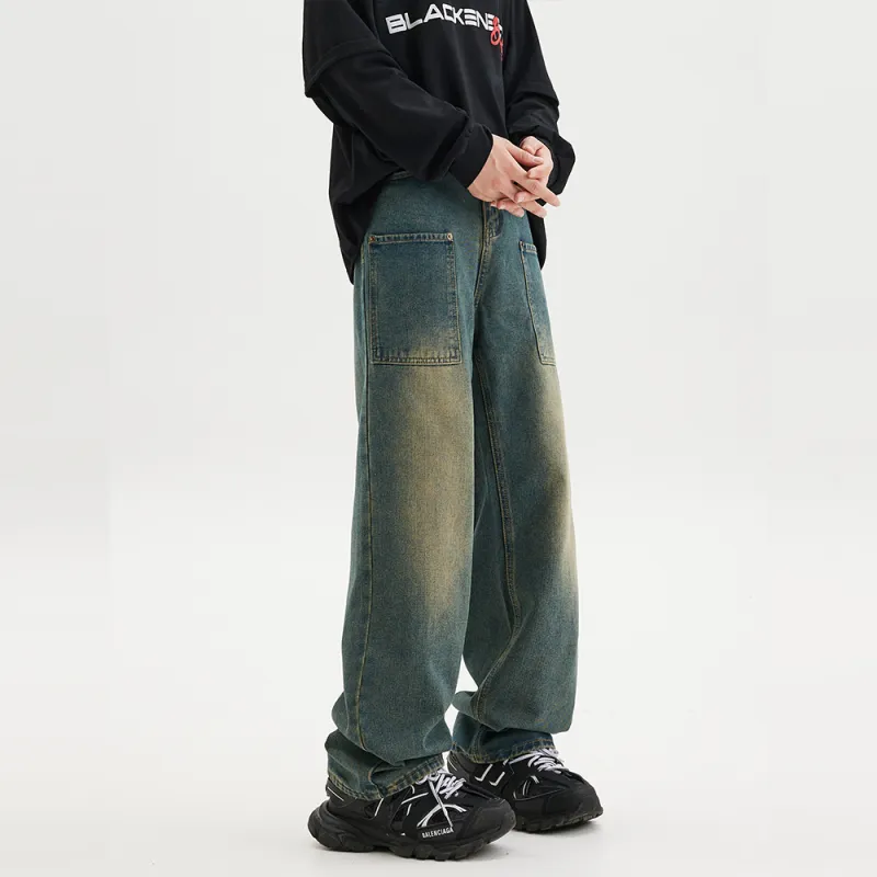 RCTAMY Jeans Unisex Vintage Blue-5