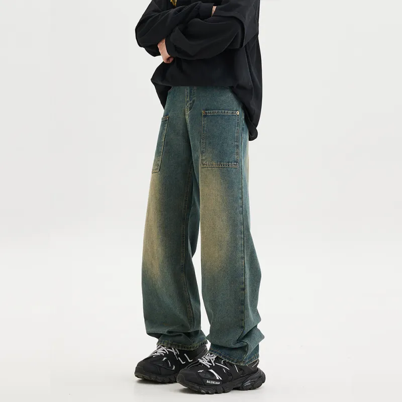 RCTAMY Jeans Unisex Vintage Blue-4