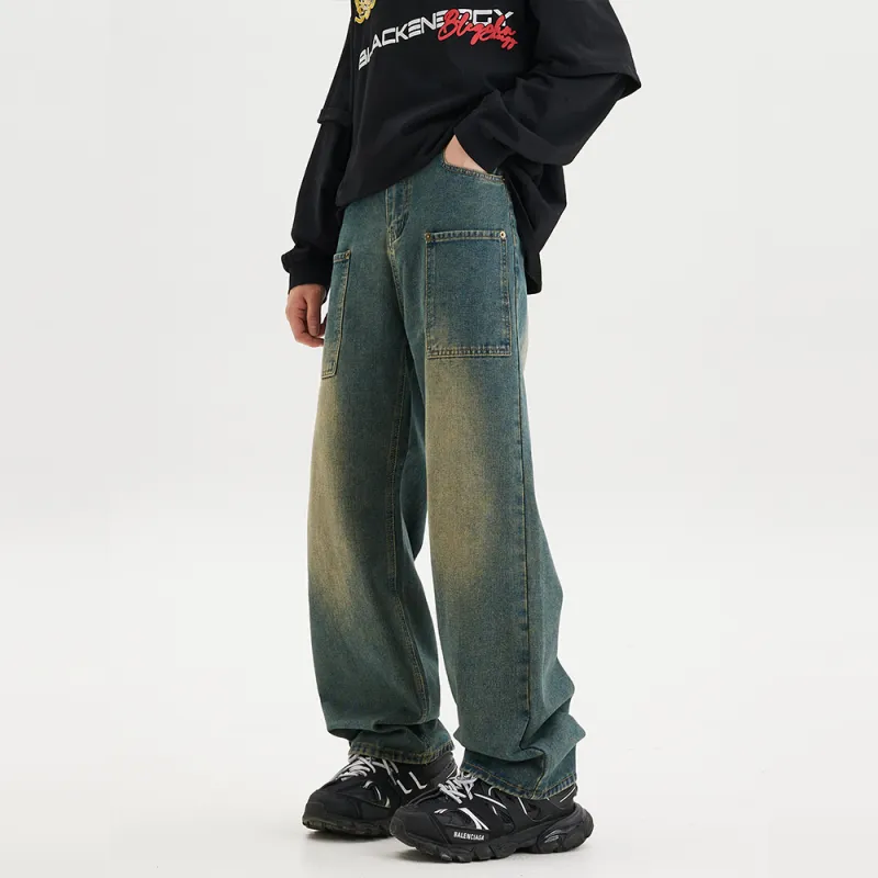 RCTAMY Jeans Unisex Vintage Blue-3