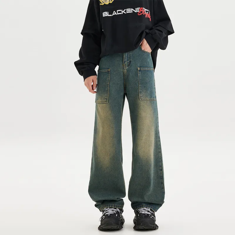 RCTAMY Jeans Unisex Vintage Blue-2