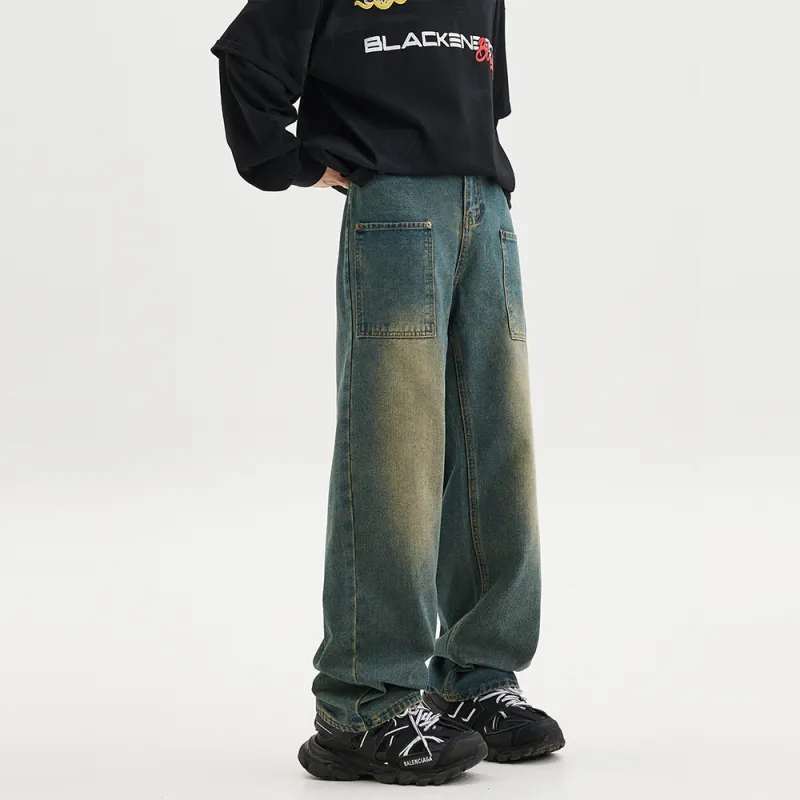 RCTAMY Jeans Unisex Vintage Blue-6