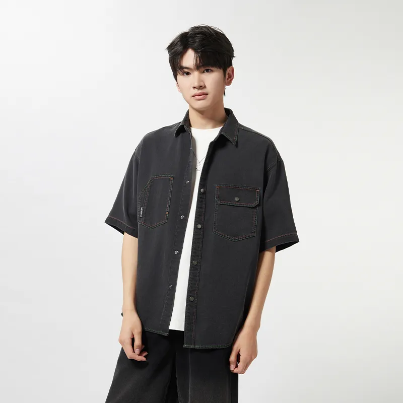 ZUO Shirts Men Dark Gray-2