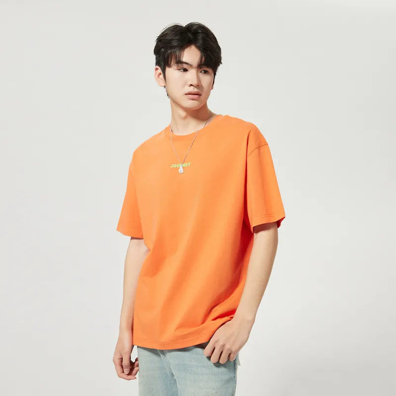ZUO T-Shirts Men Orange Red-3