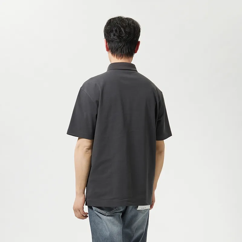 ZUO Polo Shirts Men Dark Gray-3