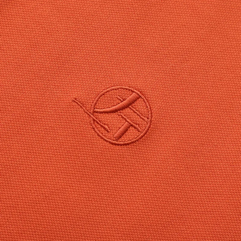 ZUO Polo Shirts Men Orange Red-4