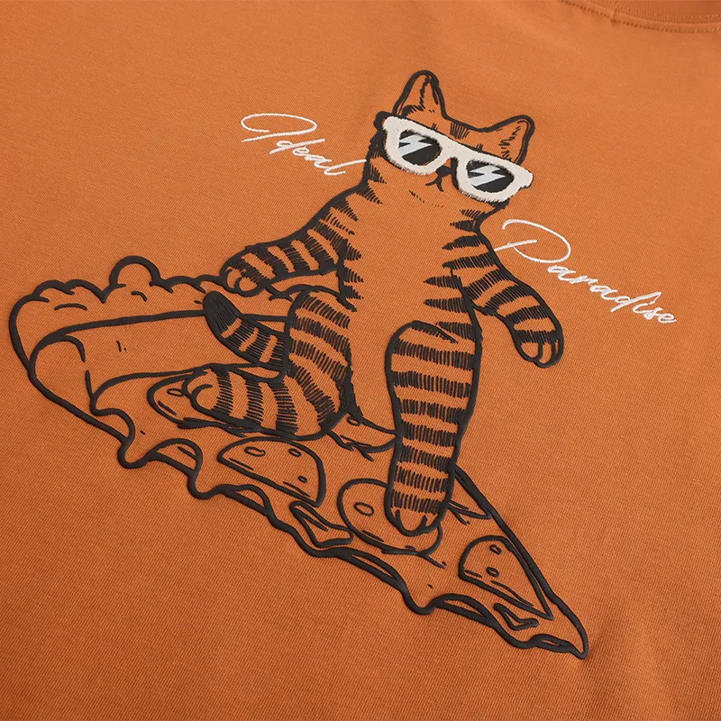 ZUO T Shirts Men Orange Red-4