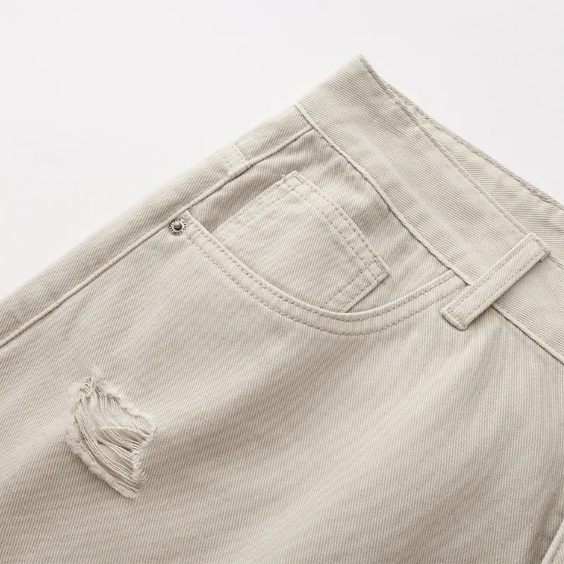 ZUO Denim Shorts Men Apricot-4