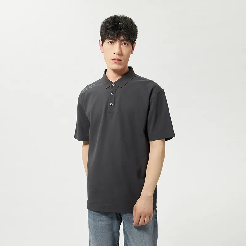 ZUO Polo Shirts Men Dark Gray-2