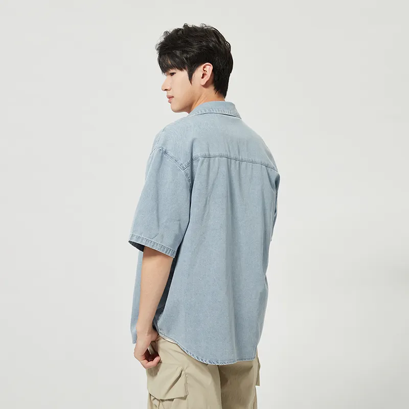 ZUO Shirts Men Steel Blue-3