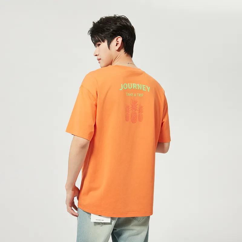 ZUO T-Shirts Men Orange Red-2