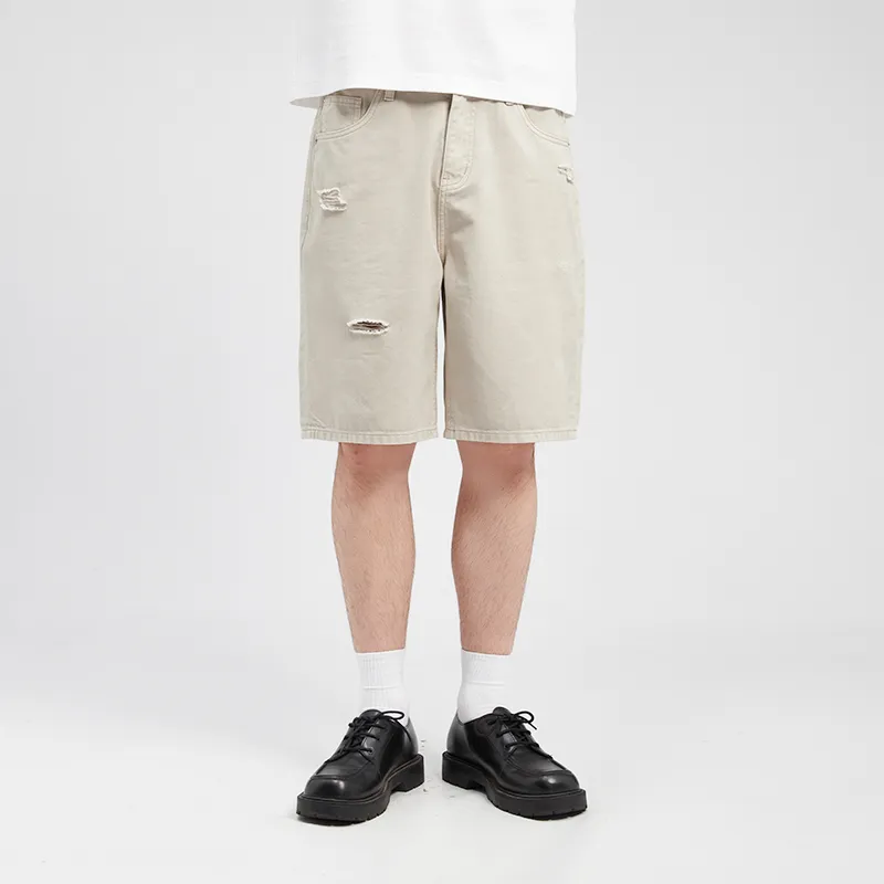 ZUO Denim Shorts Men Apricot-2