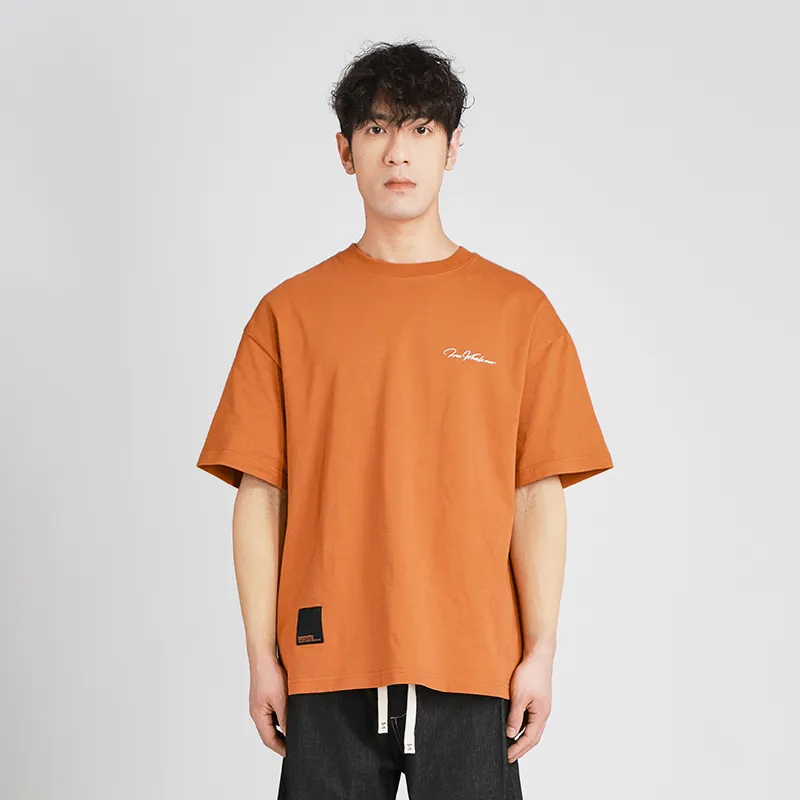 ZUO T Shirts Men Orange Red-2